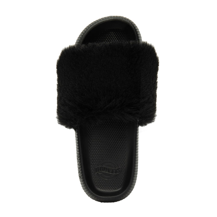 Knuffis Pantoletten Damen mit Fell Schlappen lang